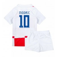 Camiseta Croacia Luka Modric #10 Primera Equipación Replica Eurocopa 2024 para niños mangas cortas (+ Pantalones cortos)